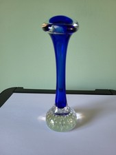 A MURANO BLUE & CLEAR GLASS