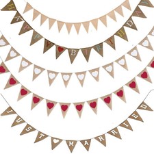Hessian bunting wedding - bunting,