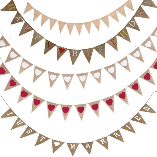 Hessian bunting birthday party - bunting,