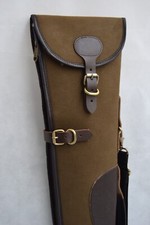 Canvas leather shotgun slip - leather,