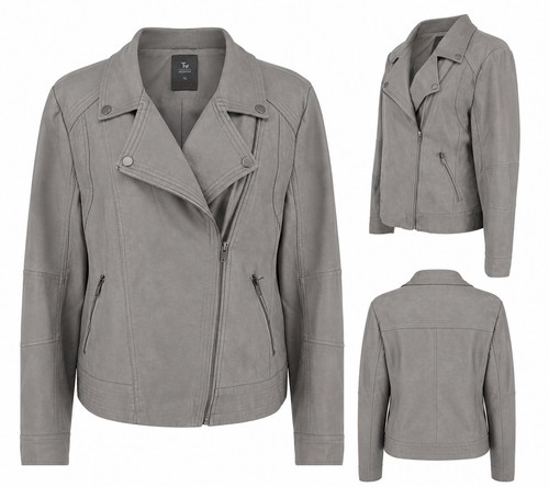 Woman grey faux leather - grey,