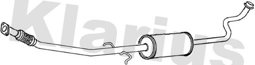 Klarius ty611m centre muffler - ty611m,