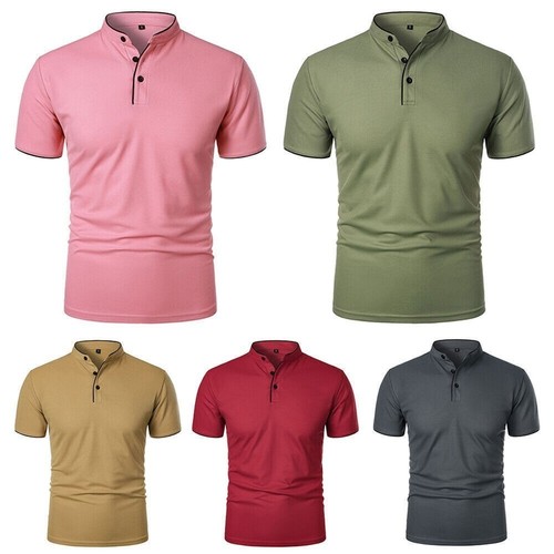 Men grandad collar shirt - men's,