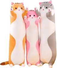 Long cat plush Pillow, Soft &