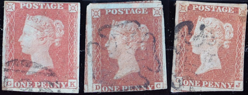 Penny red stamp queen - x3,