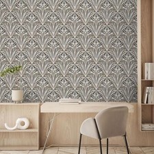 Art Deco Bellflower Wallpaper