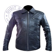 Black leather motorcycle - black,