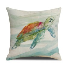 18" Coastal Coral Throw Pillow
