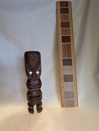 Maori tiki totem hand carved - maori,