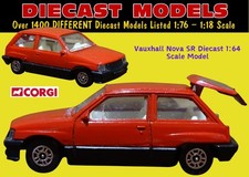 RED VAUXHALL NOVA  SR / OPEL CORSA SR UK MADE 1:64 SCALE CORGI DIECAST MODEL CAR