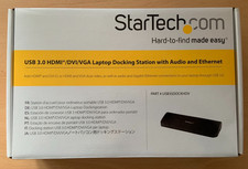 Startech USB3.0 HDMI/DVI/VGA Laptop Docking Station | Audio | Ethernet | Tested