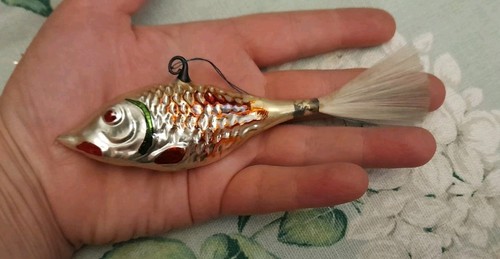 Vintage glass mercury fish - vintage,