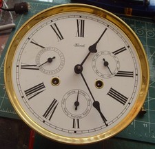 hermle calendar wall clock movement 114cm pendulum unused