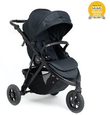 Roma Atlas 3 Wheel Pram, All-Terrain Stroller Suitable from Newborn - Jet Black