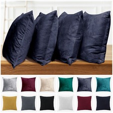 Crushed Velvet Cushion Covers OR Filled Cushions 18x18 Sofa Pillows Set Of 1,2,4