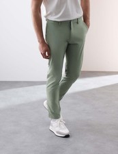 M&S - Autograph Mens Green Poly blend Chino Trousers