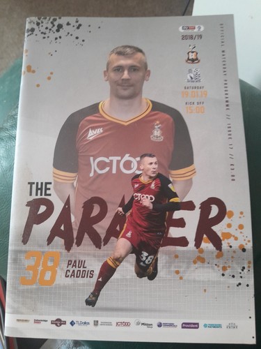 Football programme bradford - football,
