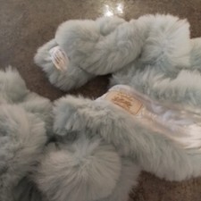 fur scarf by zepla baby blue