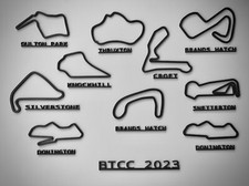 Complete 2024 BTCC Calendar Race Circuits Wall Art 3D Prints