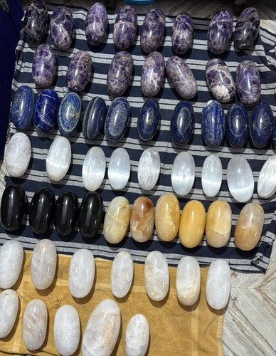 Crystal stone healing hand - stone,