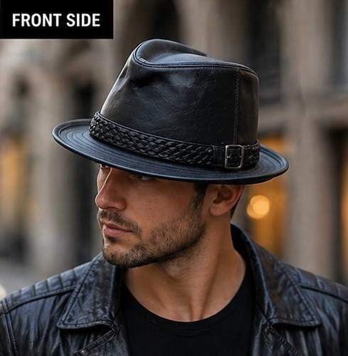 Handmade black genuine leather - black,