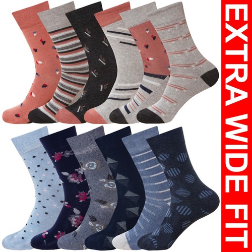 Womens socks extra - wide, fit