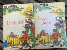 Janet & John Story Book No. 23 & 24 Drakesbill & Lazy Jack 1950's Nisbet