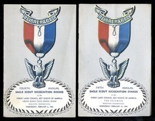 Vintage Lot 1963-64 ANNUAL EAGLE SCOUT RECOGNITION DINNER PROGRAMS SCRANTON PA