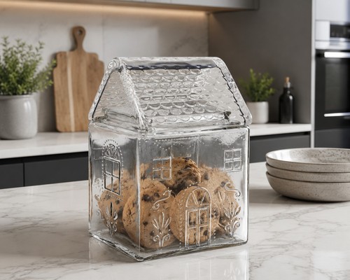 Shobex new house glass cookie - house,