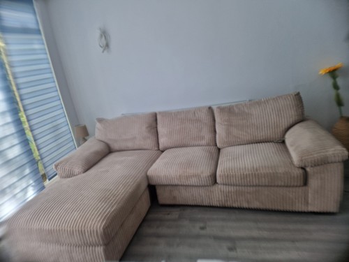 Cream jumbo cord - sofa, .