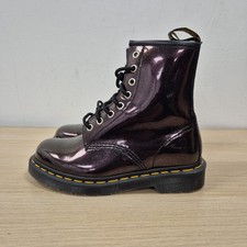 Dr Martens 1460 Purple Sparkle Ankle Patent Leather Ankle Boots Size Uk 4 Eu 37