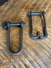 Primitive Antique Horse Drawn Equipment ‘Clevis’ Lot Of Two