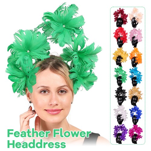 Feather flower headdress - flower,