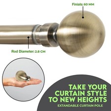 Curtain Pole Extendable Metal