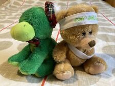 2x Rare Pipp The Bear And Friends 7” 18cm Plush Soft Toys Dragon Get Well D2
