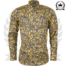 Relco Paisley Shirt Mustard