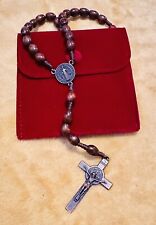 Wooden Rosary Beads Catholic Cross Christian Antique Traditional Style  handmade