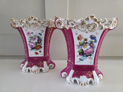 Pair victorian porcelain - pair,