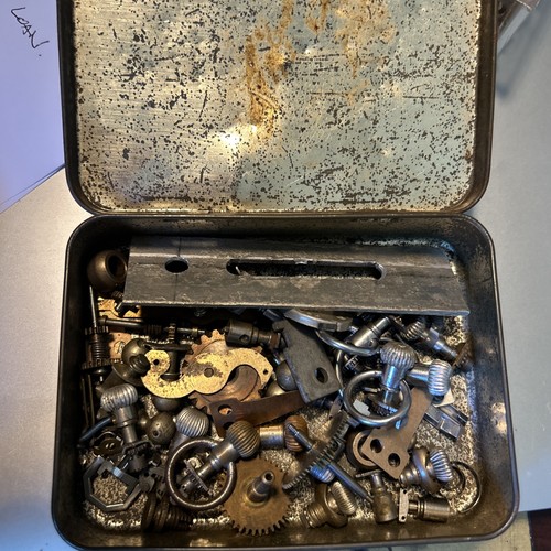 Vintage clock and - watch, parts