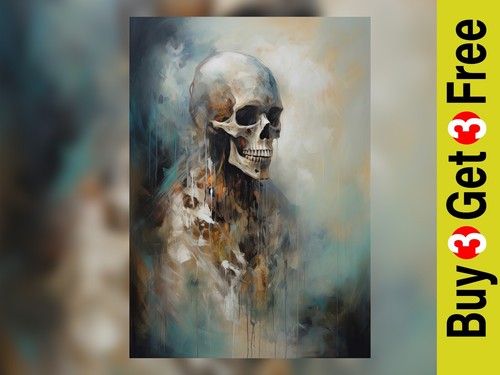 Eerie oil painting - oil,