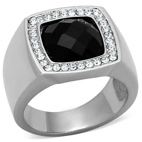 Mens black ring - , jet