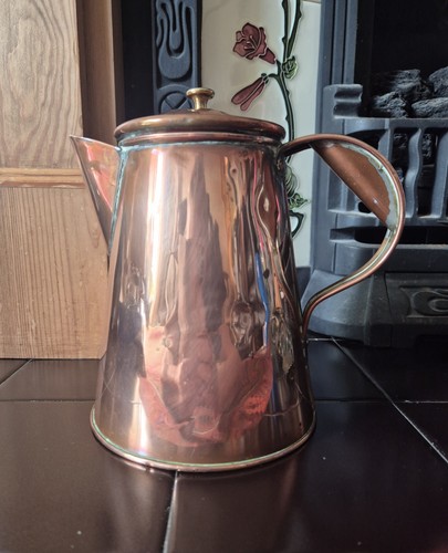 Vintage copper coffee pot - copper,