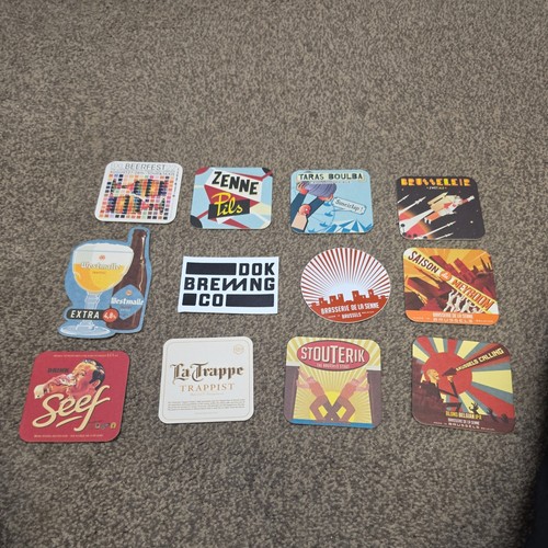 12x belgian craft beer mats - belgian,