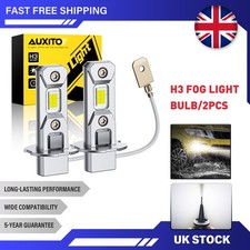 AUXITO H3 LED Fog Light Bulb Conversion Kit Super Bright White DRL Lamp 6000K