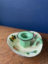 Vintage Maruhon Ware Japan Chamber Porcelain Candle Stick Holder - c.1930s