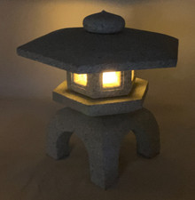 Zen Gray Stone Lantern Yukimi