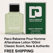 Paco Rabanne Pour Homme Aftershave Lotion 100ml – Classic Scent, New & Authenti