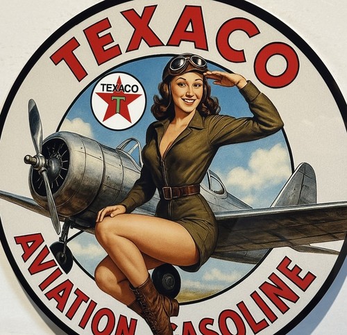 Vintage style texaco aviation - style,