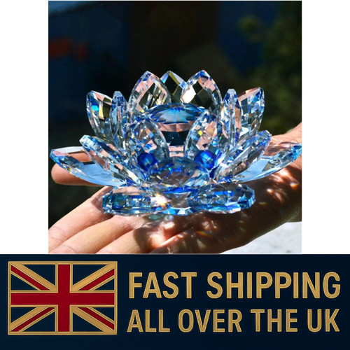 Crystal lotus flower ornament - crystal,