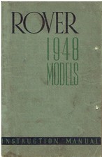 ROVER P3 60 & 75 SALOON ORIGINAL 1948 OWNERS INSTRUCTION & MAINTENANCE HANDBOOK